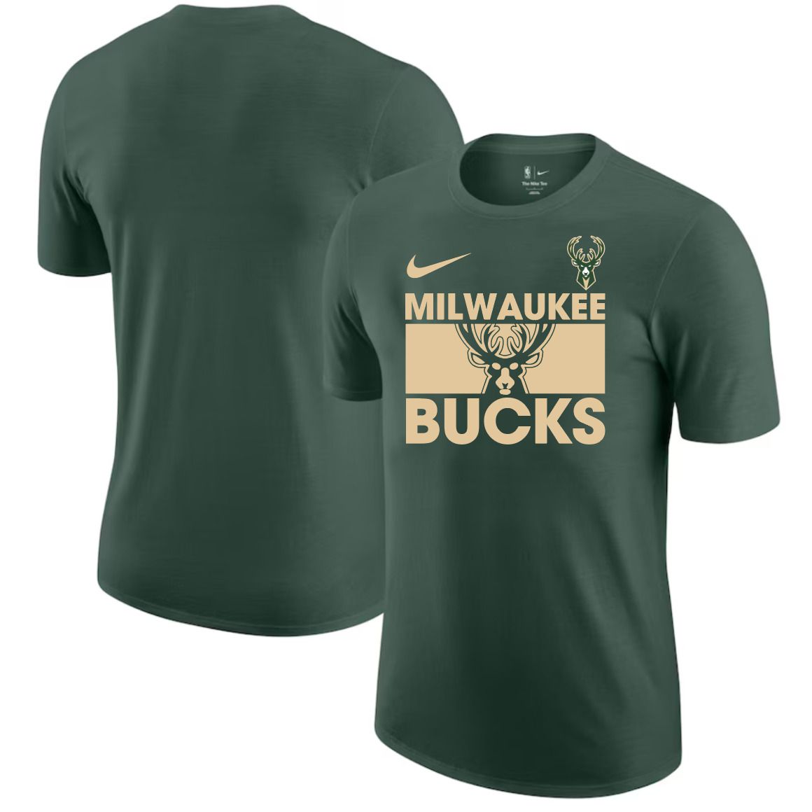 Men 2025 NBA Milwaukee Bucks Green Nike T shirts style 1